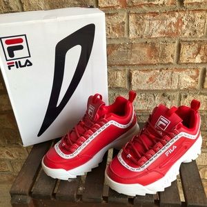 Fila Disruptor II Logo Taping Red